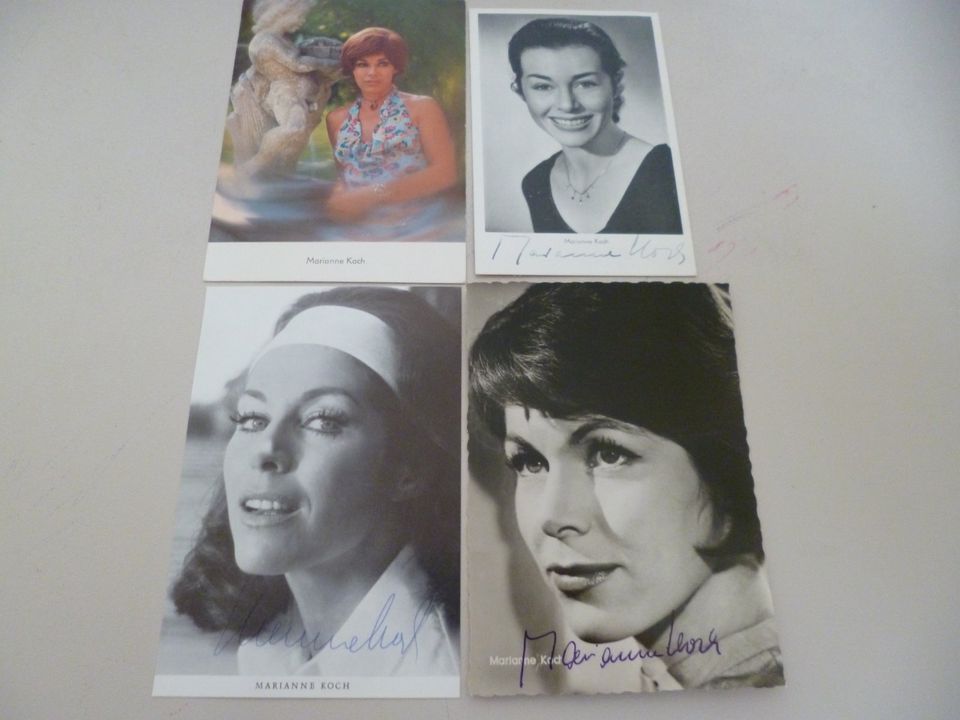 4 Autogrammkarten Marianne Koch im Set in Tholey