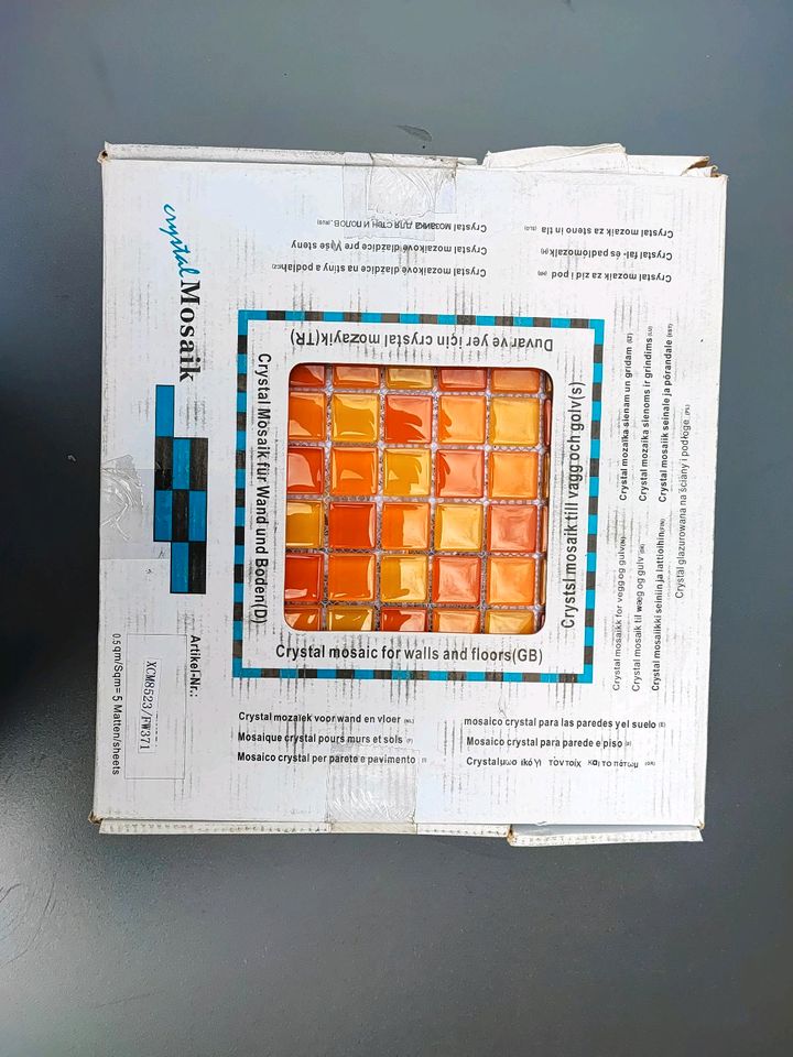 Mosaik Glas Orange Gelb in Reeßum