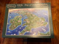 Falcon Puzzle 1500 Teile - The map of united kingdom and ireland Niedersachsen - Embsen Vorschau