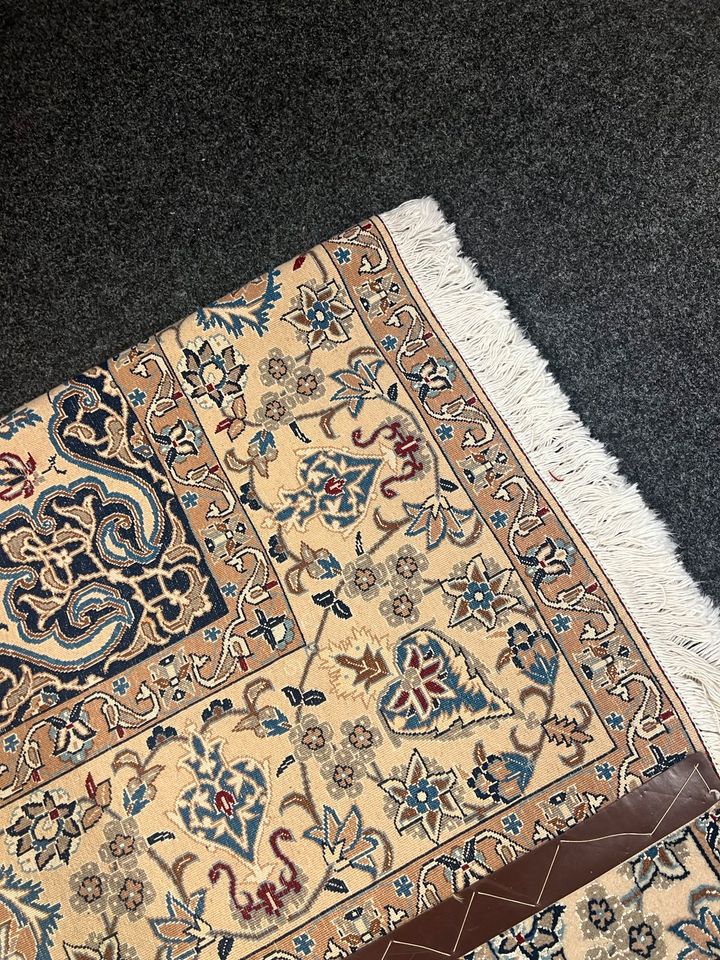 Wunderschöner Nain Perserteppich Beige 335x230 Wolle & Seide Boho in Hamburg