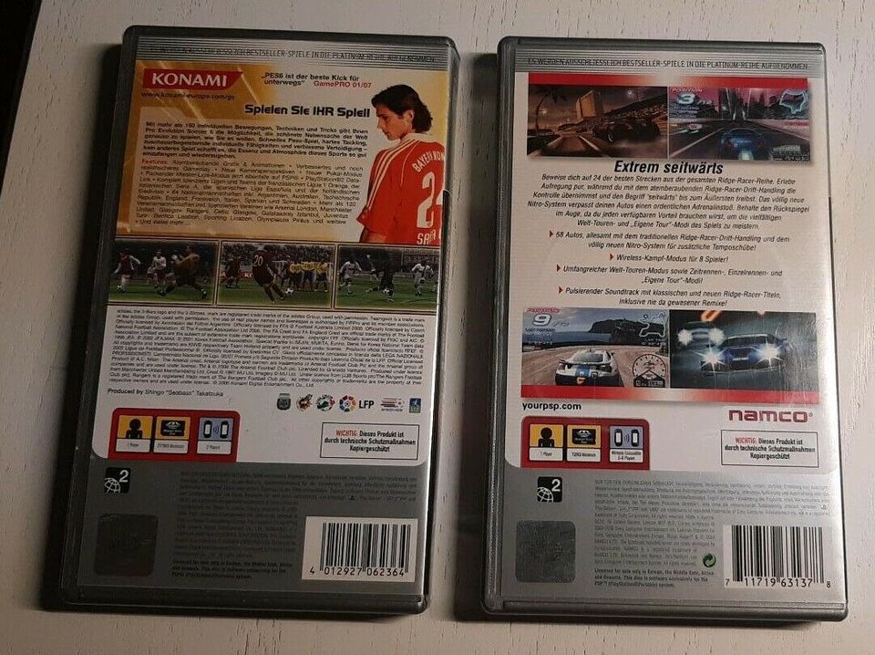 PSP Spiele PES6 Pro Evolution Soccer und Ridge Racer in Rangsdorf