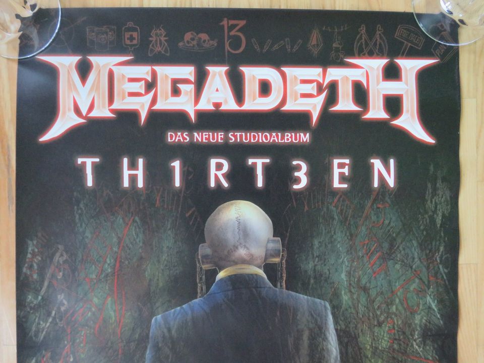 MEGADETH 2011 PROMO POSTER DIN A2 CD THIRTEEN Th1rt3en in Gersdorf