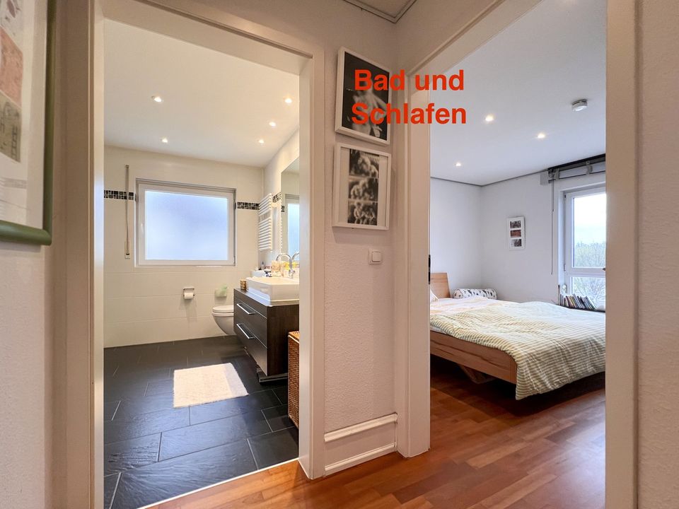 Penthouse Wohnung mit Aufzug in die Wohnung, Dachterrasse und Kamin in Frankfurt am Main