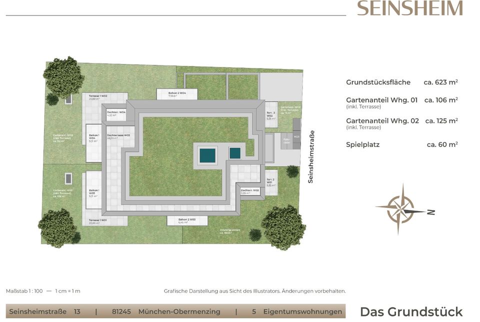 SEINSHEIM - Exklusive 3,5Zi Gartenwohnung nahe Schloß Blutenburg in München