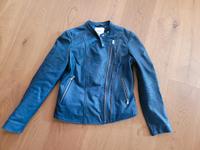 stylische Leder Jacke Lederjacke Bikerjacke Größe M royalblau Niedersachsen - Achim Vorschau