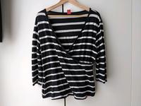 Gestreiftes Stillshirt / Wickel-Shirt von manguun Gr. XL Mitte - Wedding Vorschau