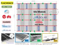 (50x) Unterkonstruktion für 50x Solarmodule K2 Systems Flachdach Aufständerung D-Dome 6.10 Peak Montageschiene  SUN2000 20K-MB0 JAM54D41 440 Watt Full Black Batteriespeicher LUNA2000-7/14/21-S1 450 Nordrhein-Westfalen - Rödinghausen Vorschau