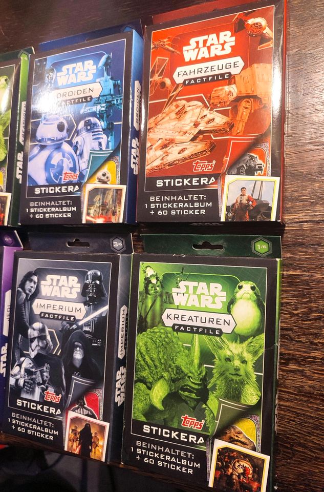 Sticker & Album Topps - 6 Pakete - Star Wars in Wuppertal