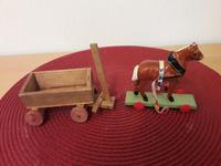 DDR Holzspielzeug  Pferd und Wagen vintage Sachsen-Anhalt - Kemberg Vorschau