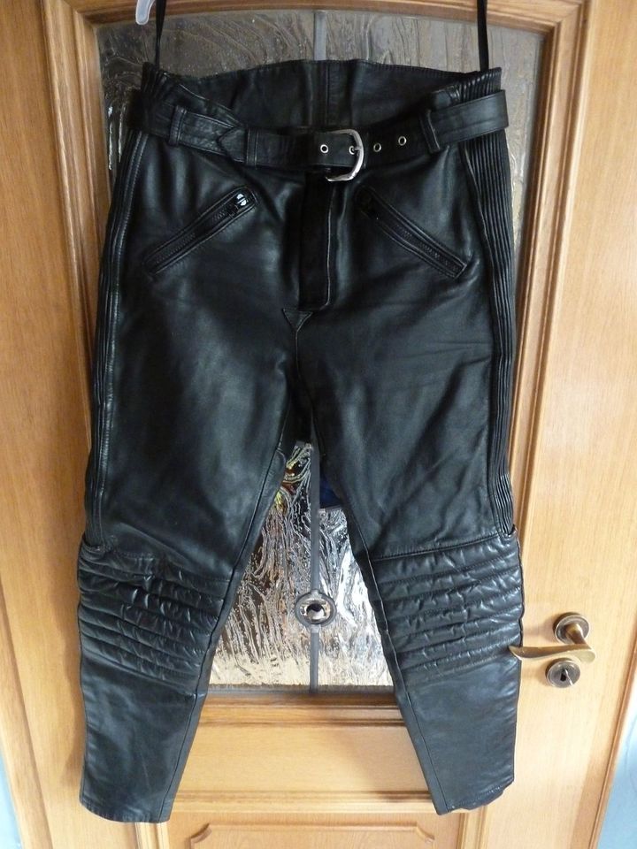 Echtleder Motorradhose Leder Lederhose Motorrad Moped Krawehl 42 in Bad Kissingen