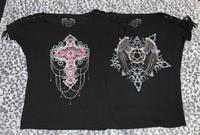 EMP Gothicana Ann Stokes T-Shirt S Kreuz Totenkopf Flügel Nieten Rheinland-Pfalz - Grünstadt Vorschau