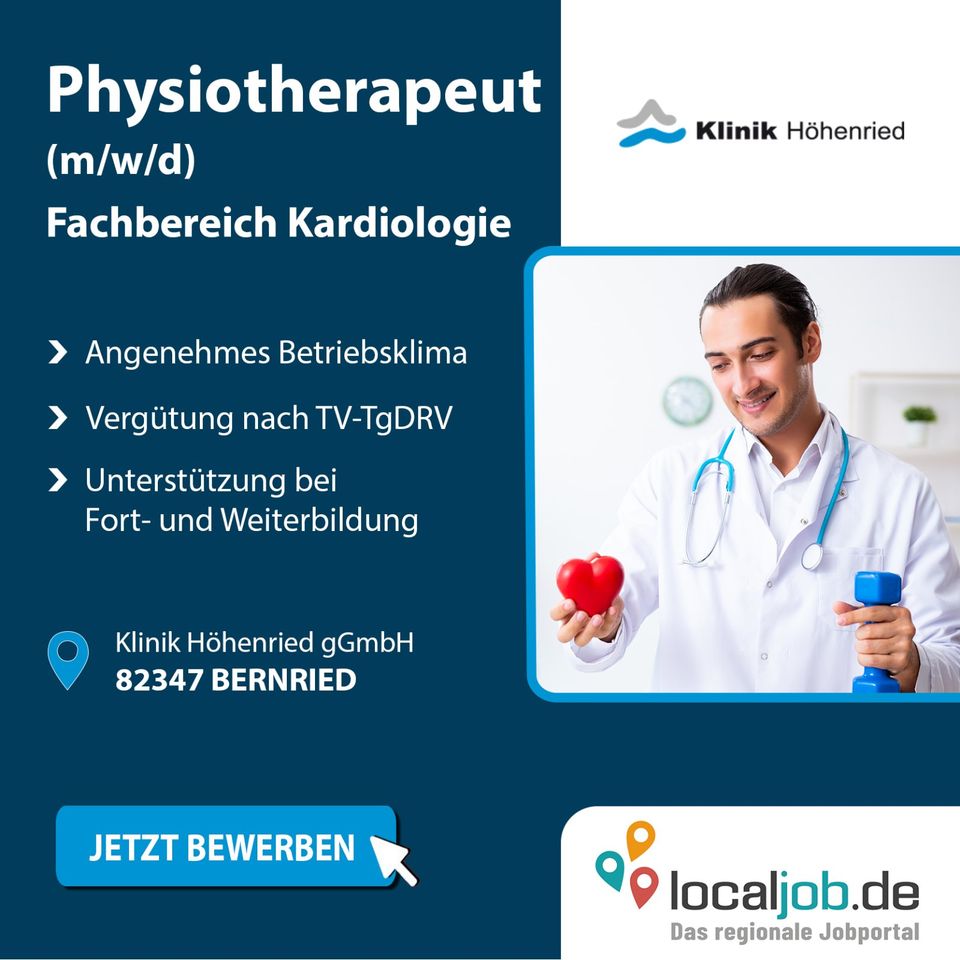 Physiotherapeut (m/w/d) Fachbereich Kardiologie in Bernried gesucht | www.localjob.de in Bernried