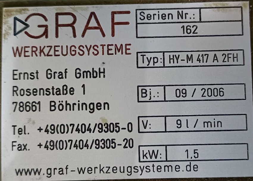 Hochdruckpumpe mit Doppelfilter Graf HY-M 417 A 2FH in Mühlacker