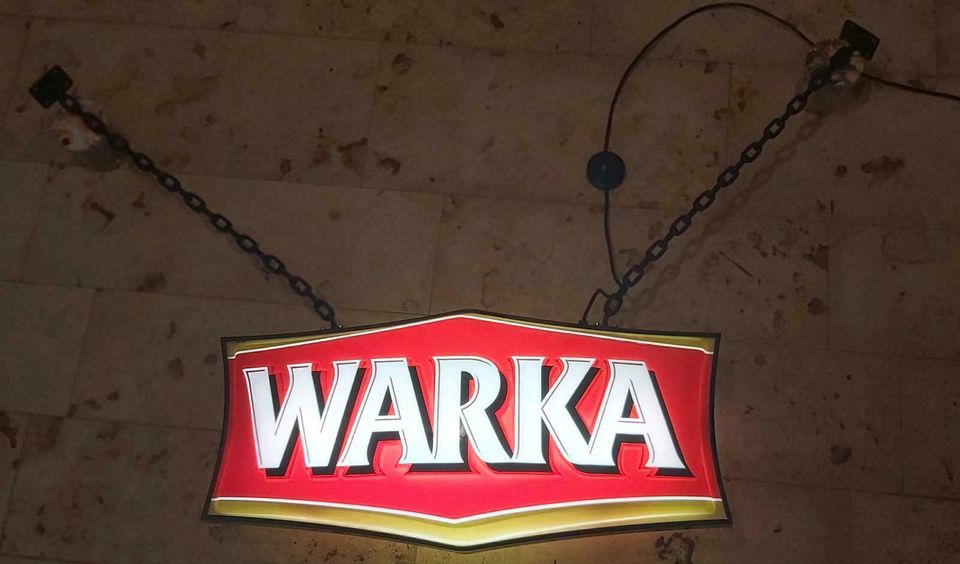 Warka Leuchtreklame in Simbach