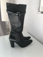 Elegante Leder Stiefel hoher Absatz schwarz spitz edel Gr. 37 Nordrhein-Westfalen - Mönchengladbach Vorschau