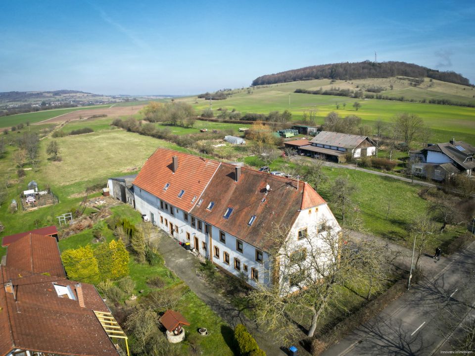 Großes idyllisches Bauernhaus mit einem Haupthaus und zwei Wohneinheiten im Grünen von Gersheim in Gersheim