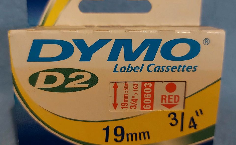 3x Dymo D2,60603, rot, 19mmX50mtr in Bürstadt