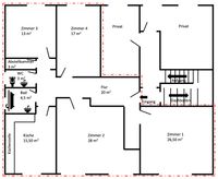 Renovierte 4-Zimmer-Wohnung im Zweifamilienhaus. Bayern - Meeder Vorschau