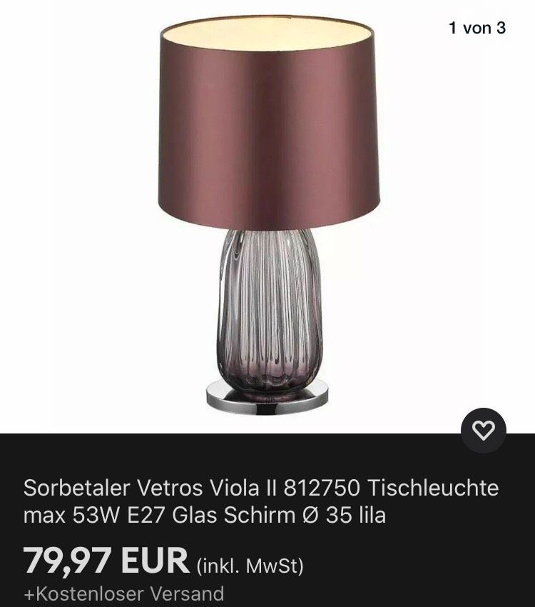 Lampe Tischleuchte von Sorbetaler in Erlenbach am Main 