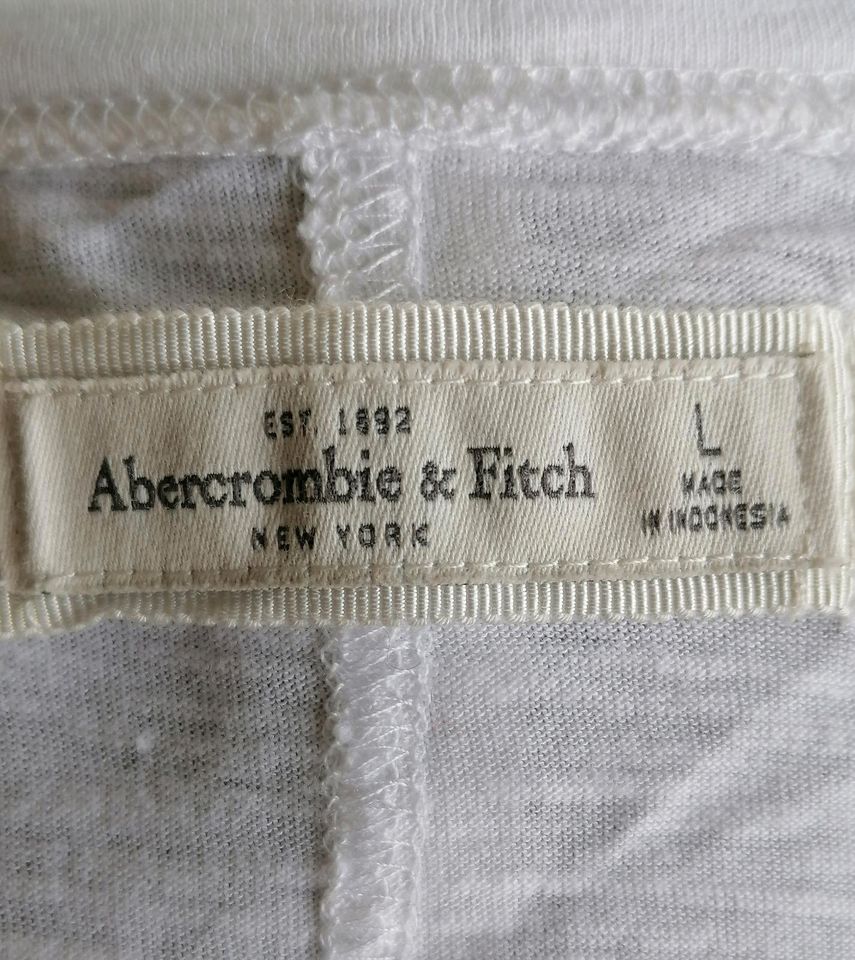 Shirt ABERCROMBIE & Fitch, weiß, Gr. L in Karlsruhe