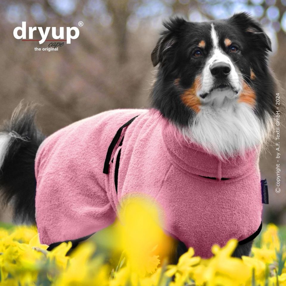 Hundebademantel DryUp Cape - Rose Gr.XS-XXL in Marl