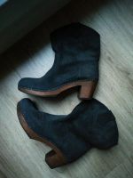 SANITA Stiefel Stiefeletten Gr. 39 blau feines Wildleder Höhe 6cm Stuttgart - Stuttgart-Mitte Vorschau