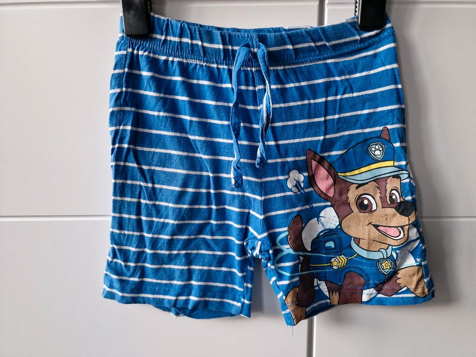 Paw Patrol Shorts, kurze Hose,Chase,blau gestreift, Größe 104/110 in Bergheim