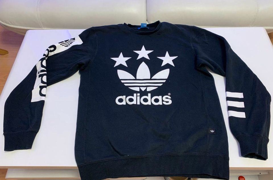 Adidas Originals „3 stripes“ Pullover Gr. S vintage backprint in Dresden