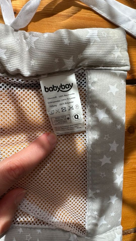 babybay® Bettumrandung Nest Mesh-Piqué grau weiß Sterne in Mülheim (Ruhr)