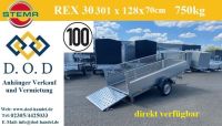 Lagerware Pkw Anhänger REX 30 mit Gitterbordwand Rampe kippbar Nordrhein-Westfalen - Castrop-Rauxel Vorschau