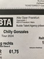 Chilli Gonzales, 6. Mai, Frankfurt, Alte Oper, 2 Tickets Baden-Württemberg - Edingen-Neckarhausen Vorschau