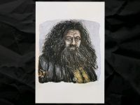 Handgemaltes Aquarell "Rubeus Hagrid" aus Harry Potter - 13x21cm Nordrhein-Westfalen - Monheim am Rhein Vorschau