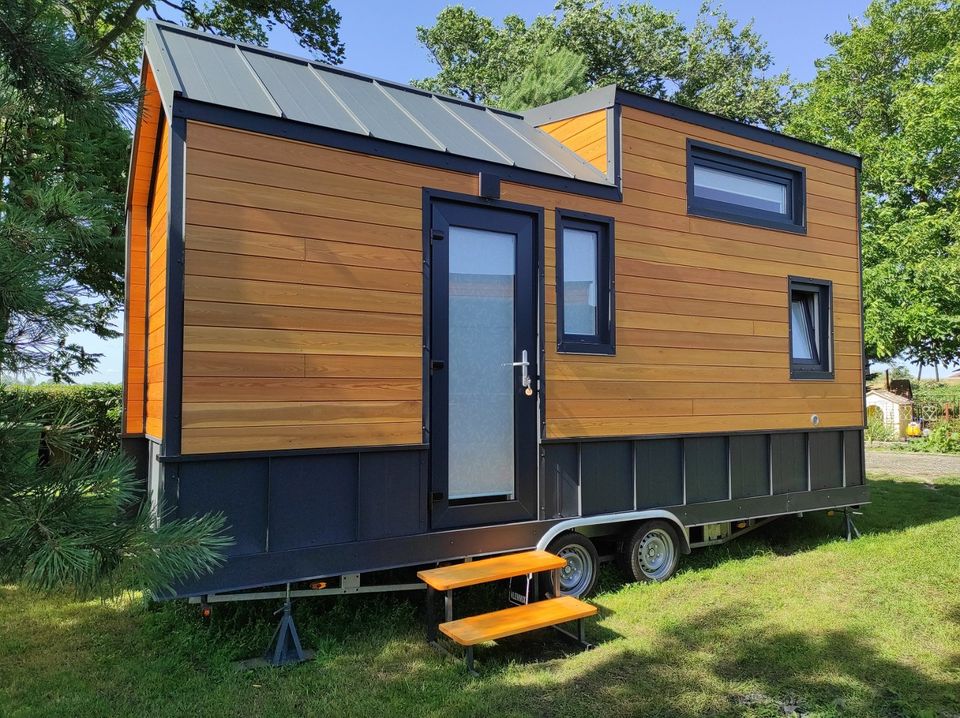 Tiny House Klara | 6.60m | WINTERFEST | Schlüsselfertig | HOLZOFEN u. Fußbodenheizung! | Mobilheim | Mobilhaus | Gartenhaus in Jacobsdorf 