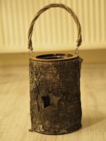 Laterne Dekoration Holz Kerzenhalter Teelichthalter Baumstamm Sachsen - Weißenborn Erzgebirge Vorschau