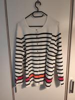 Gerry Weber Damen Strickjacke Gr. 44 weiß schwarz rot gestreift Dresden - Altfranken Vorschau