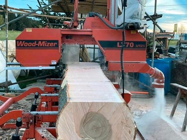 Lohnschnitt mit Sägewerk LT 70 von Wood-Mizer (nicht mobil) in Brockau