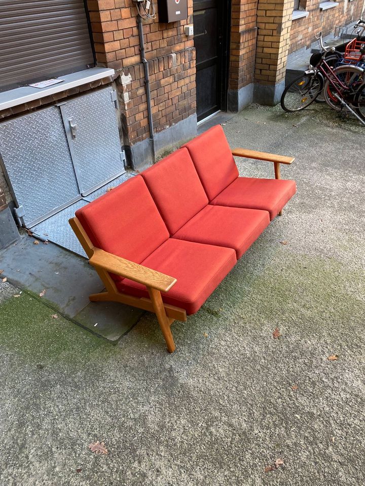 ◤ Hans Wegner GE290 Eiche *freie Stoffwahl* danish Design designklassiker mid Century Teak Sofa Dreisitzer Couch 60er Retro getame Retro Vintage in Berlin