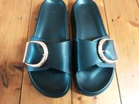 Pantolette schwarz 39 H&M wie Birkenstock Schnalle gold Sandale Rheinland-Pfalz - Trier Vorschau