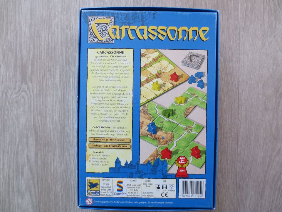 Carcassonne Gesellschaftsspiel 2000 HANS IM GLÜCK in Allmersbach