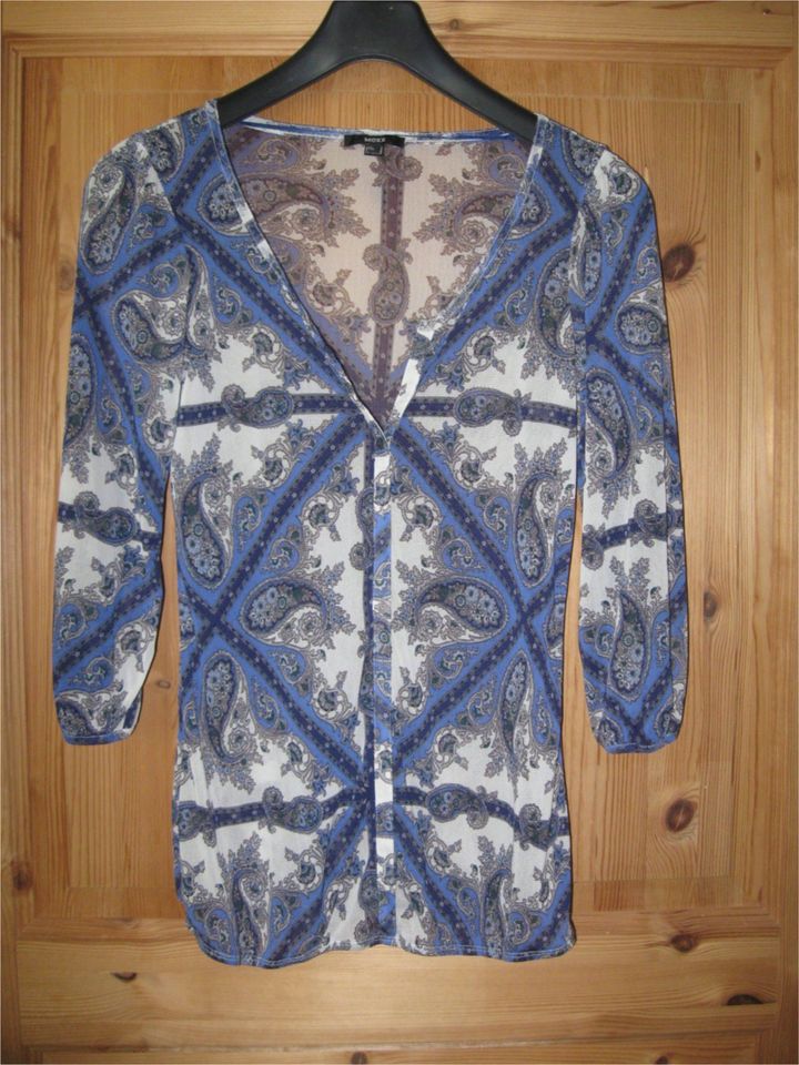 Mexx Stretch Shirt paisley blue Gr.S, tranzparent summer stretch in Berlin