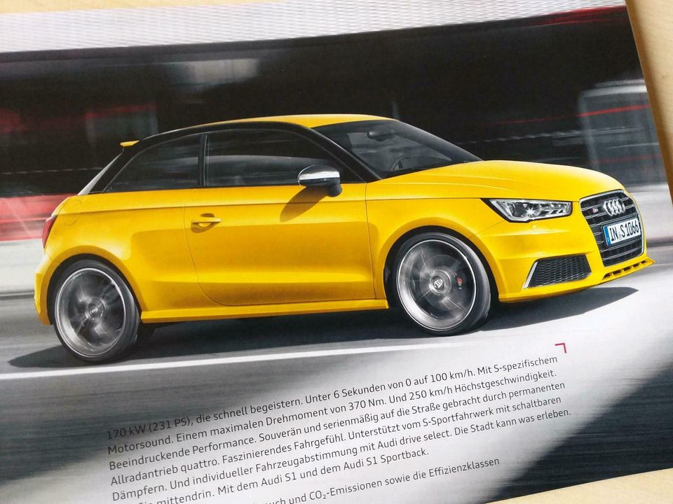 Audi S1 231 PS Audi A1 8X NEU 2017 Sportback KATALOG HN IN M HH F in Heimsheim