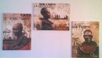 3 große Afrika Bilder auf Holzrahmen * ca. 57,5 x 77 x 2 cm Rheinland-Pfalz - Haßloch Vorschau