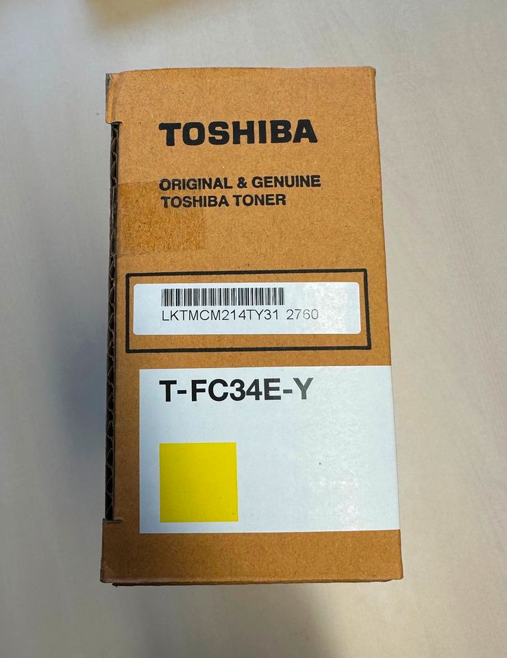 1x Original Toshiba Toner T-FC34E-Y, Druckerpatronen, gelb, NEU in Lauingen a.d. Donau