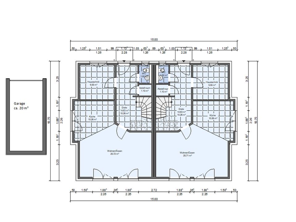 Traumhafte Südlage und Garage - Neubau-Doppelhaushälfte mit Baugenehmigung für kurzfristigen Baustart in Ahrensburg