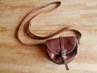 Vintage | Echtleder Handtasche braun gold Leder Crossbody Patina Baden-Württemberg - Ludwigsburg Vorschau