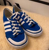 Adidas Segeltuch Stoff Sneakers Gr. 36 2/3 blau Sachsen-Anhalt - Halle Vorschau