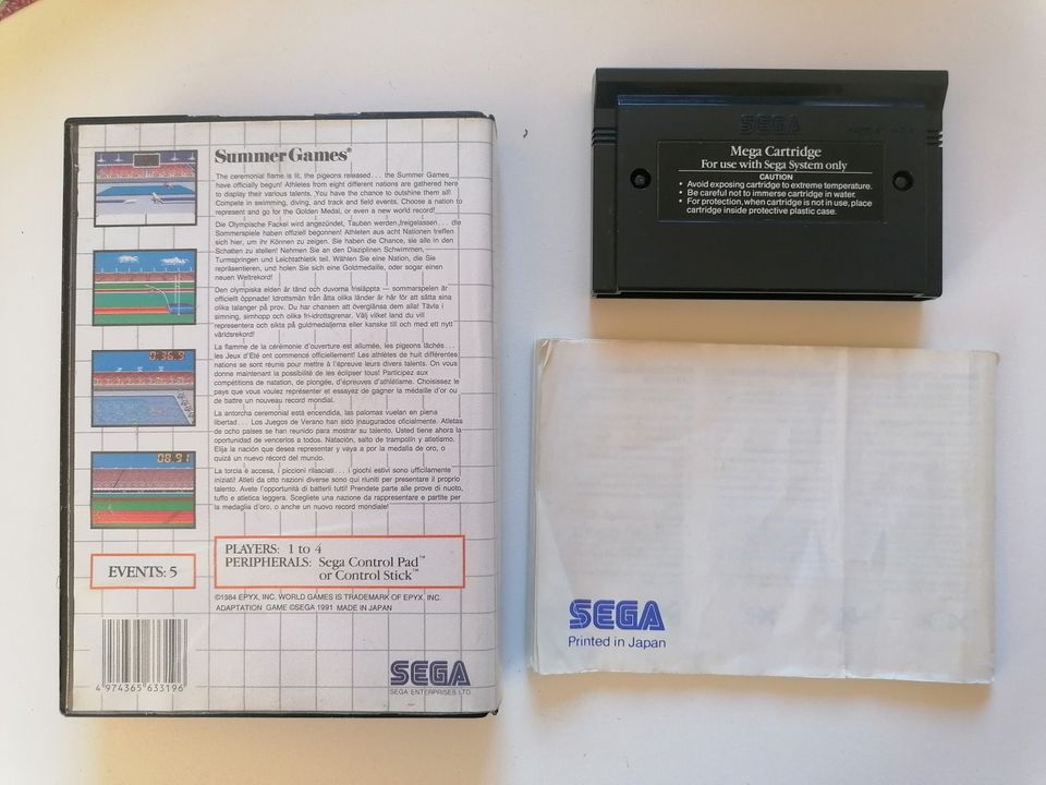 SEGA MASTER SYSTEM - SUMMER GAMES - COMPLETE - PAL in München