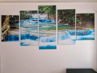 5 teilig es XXL Wandbild Wasserfall 200x100, Vlies-Leinwand Baden-Württemberg - Ostrach Vorschau