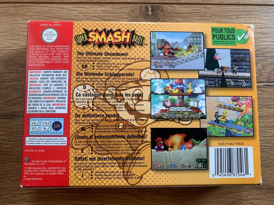 Super Smash Bros., N64 Spiel inkl. Anleitung & OVP in Kahla