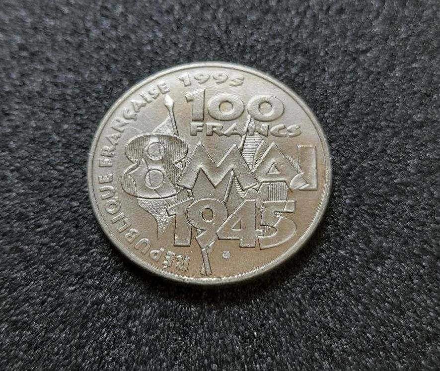 Silbermünze Frankreich 100 Francs 1995 50 Jahre Frieden 15gramm in Regensburg